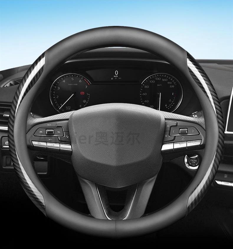 Чехол на руль из натуральной кожи премиум-класса для моделей Geely: Xingyue L, Boyue, Emgrand L, Xingrui, Binyue, Vision X3 - Ультратонкий дизайн рукоятки.