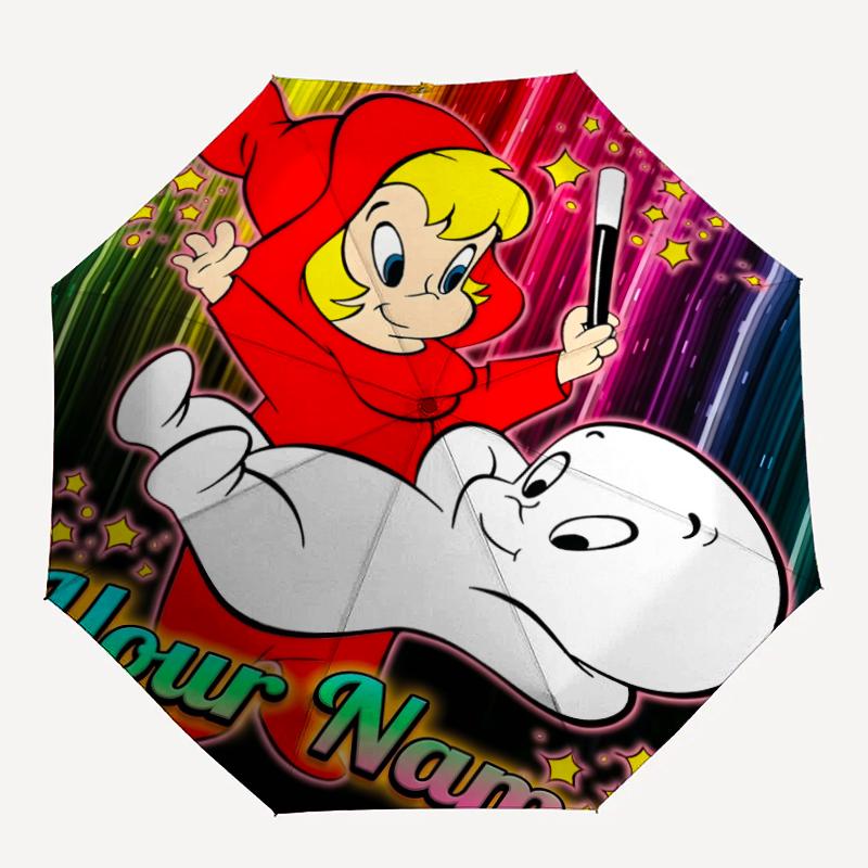 Personalized Name Casper Print Umbrella, UV Shielding. It Has Eight Sturdy Ribs for Outdoor Use And Perfect As a Holiday Gift