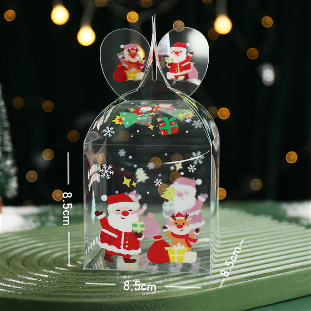 Creative Christmas Candy Storage Box Tin Metal Sealed Jar Packing Boxes Tinplate Cookie Candy Storage Christmas Party Supplies