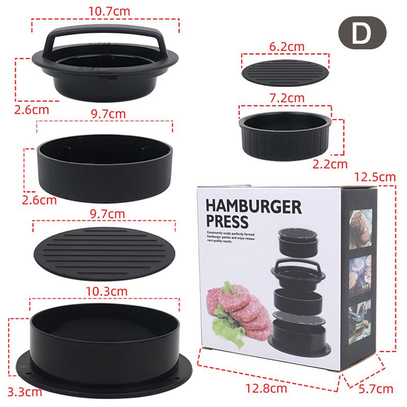 Высококачественная круглая форма для гамбургера из алюминиевого сплава, пресс для мяса, говядины, гамбургера, барбекю, бургера, кухонная форма для еды