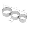 3pc Set of Round Molds for Dough Products, Stainless Steel