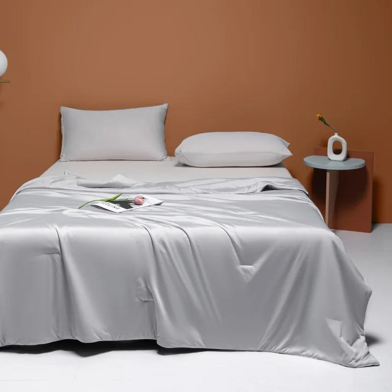 Летнее охлаждающее одеяло с кондиционером, гладкое дышащее легкое одеяло, офисное одеяло для кровати, двустороннее холодное одеяло