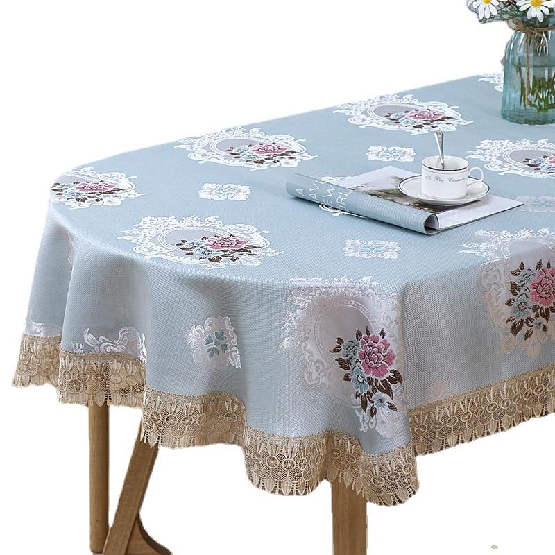 Европейская вышитая скатерть, овальная скатерть, скатерть для гостиной, прямоугольная скатерть для чайного стола, маленькое полотенце