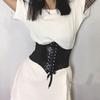 Талия Широкая полоса Форма Корсет Пояс Cincher Под грудью Женщины Ультра ПУ Эластичная Одежда Аксессуары Женские Украшения