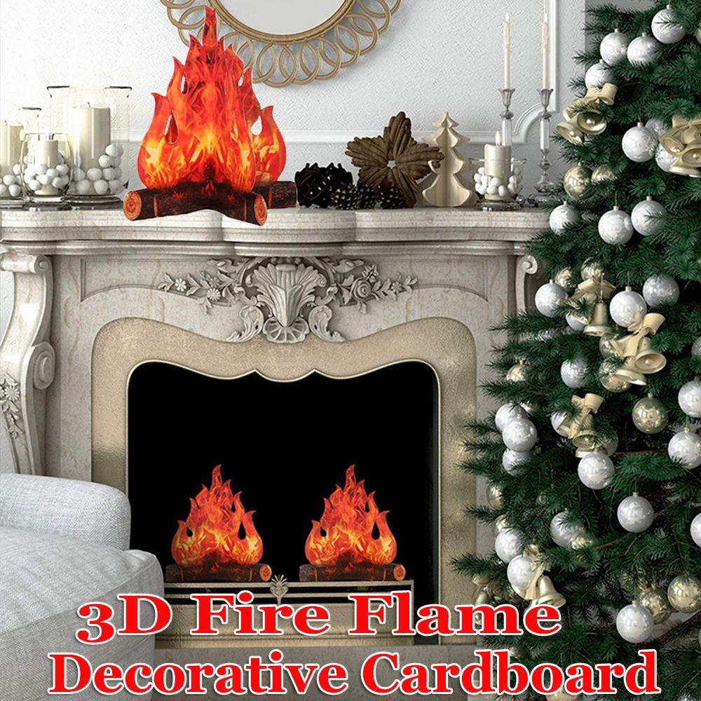 Бумажный костер центральный элемент огонь украшение для вечеринки 3D декоративный картонный искусственный огонь пламя