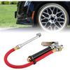 Air Gauge Tire Filler,Compressed Air Filler Gauge Handheld Car Air Tire Pressure Filler Fill Inflator Gauge Dual Chuck Air Compressor Hose Tool