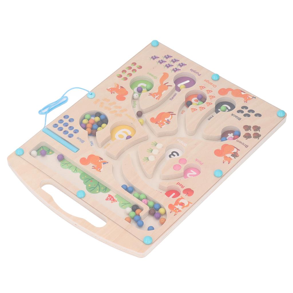 Магнитная цветная и числовая доска-лабиринт, решение задач, распознавание цветов, головоломка с бусинами, сортировочная игрушка для
