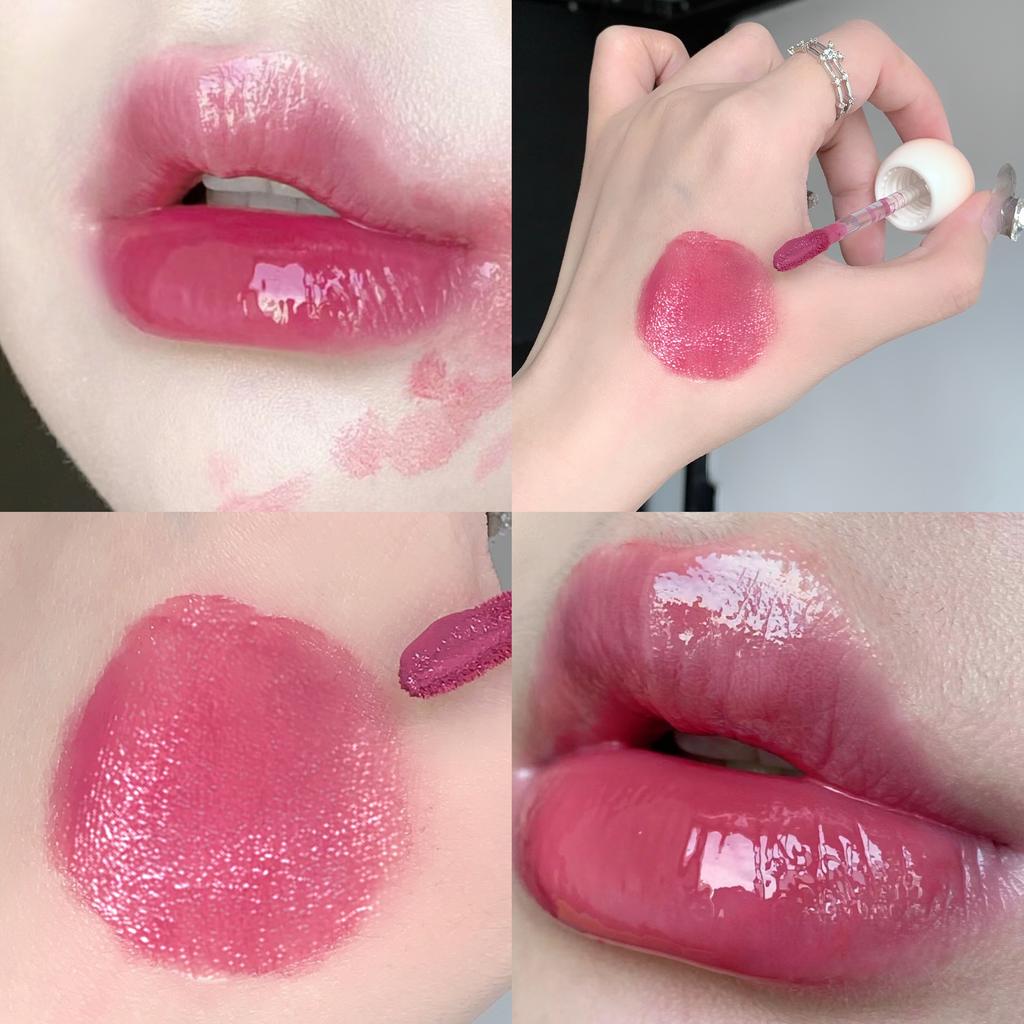 Berry Cream Lip Gloss Hydrating Moisturizing Lipstick Glass-Like Shine Lip Glaze Enhances Skin Tone Perfect for Daily Makeup