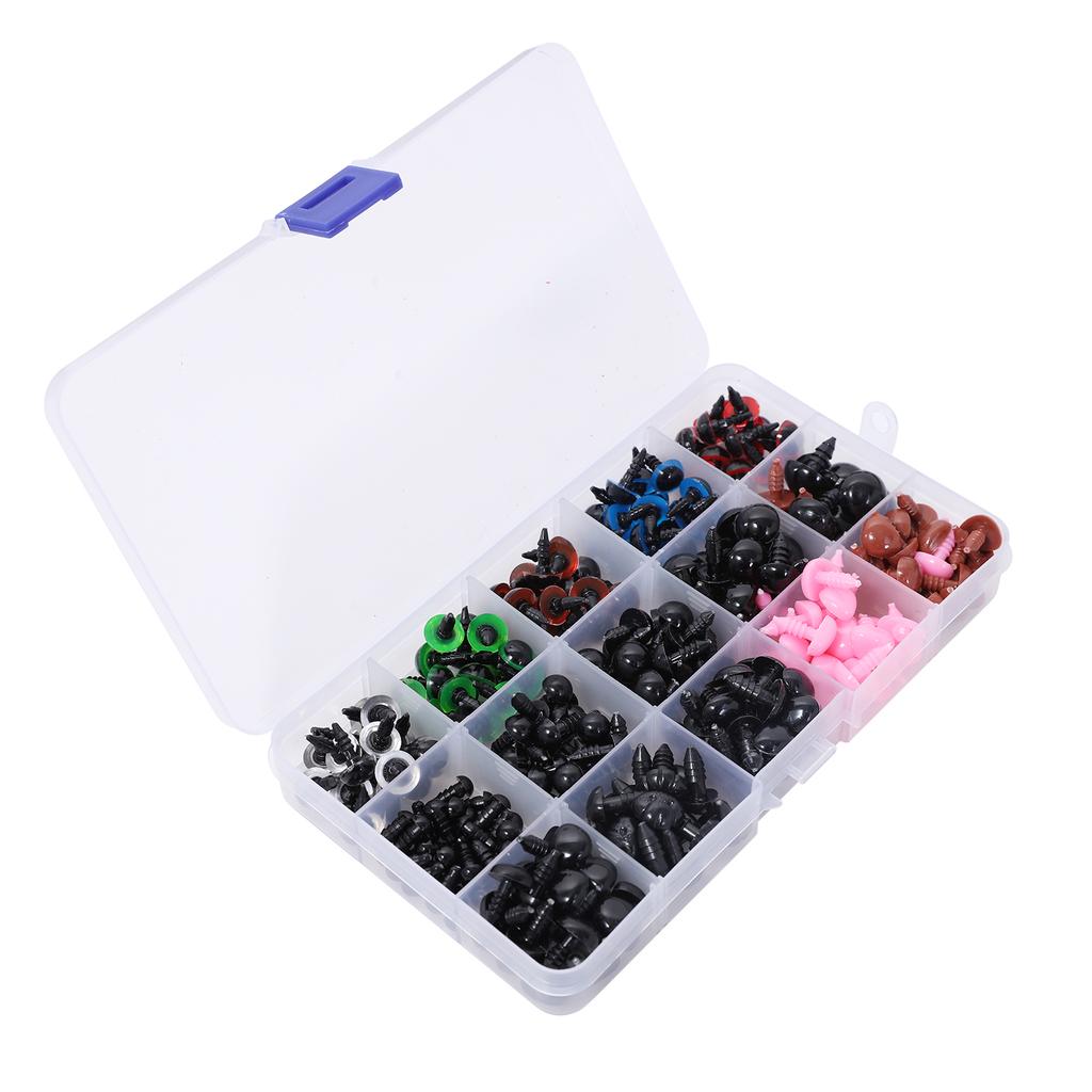 Набор 280 штук пластиковых цветных глаз и носиков для плюшевых игрушек