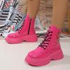 Ladies Shoes Lace Up Mid-Calf Women's Boots Classics Modern Boots Women Buckle Round Toe Zip Med Heel Slip On Shoes Women