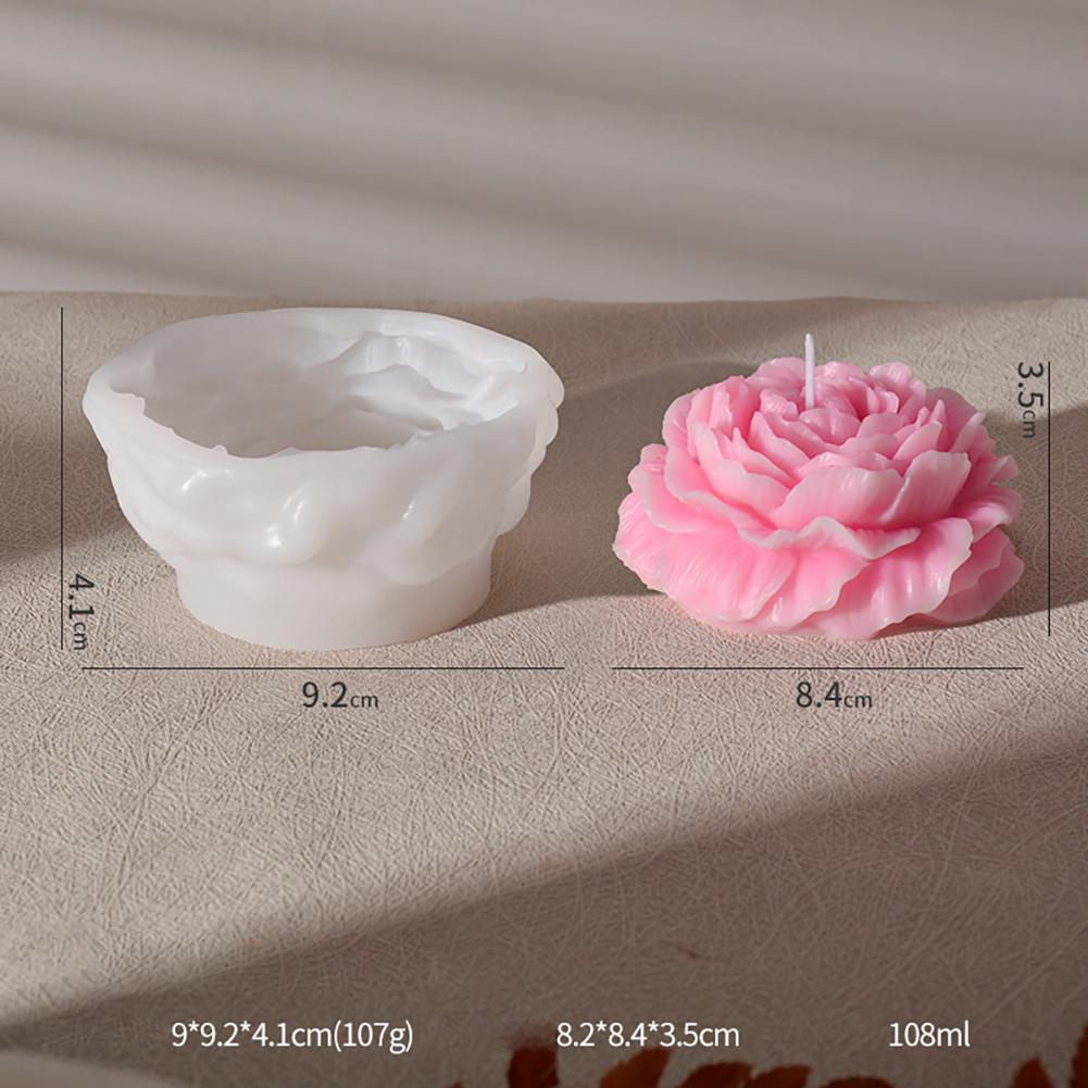 3D Силиконовая форма для цветов Смола Форма для свечей Пион Цветок Шоколадный торт Мыло Изготовление свечей Мастика Форма Внутреннее украшение DIY Поделки Подарки