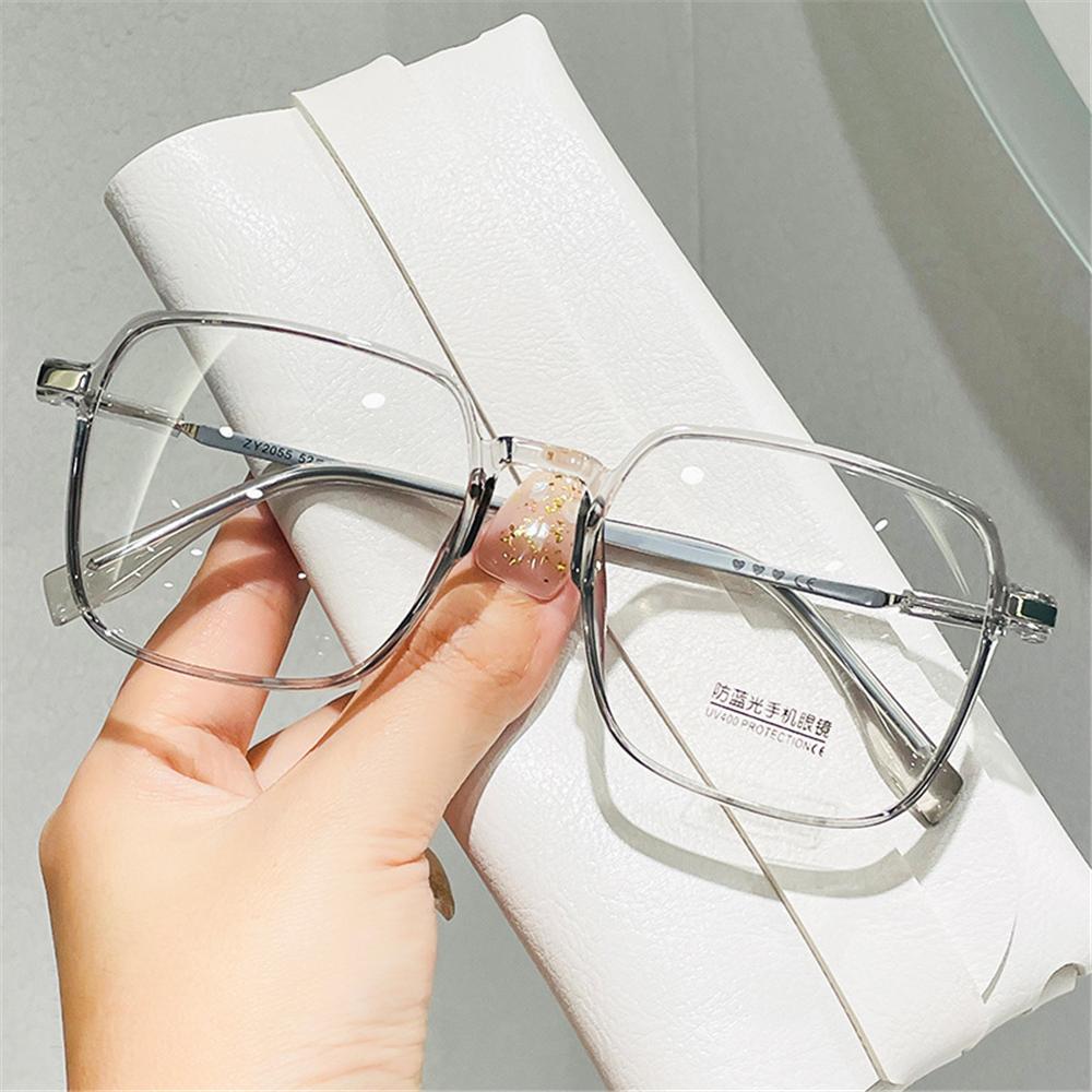Korean Style Square Clear Frame Myopia Glasses for Women Transparent Glasses Eyewear Nearsighted Glasses