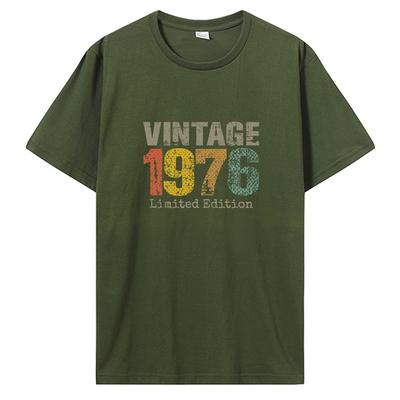 Подарки Винтажная футболка 1976 года Ограниченный выпуск Унисекс s Одежда Оверсайз Унисекс Уличная одежда Футболка Хлопковые Топы Футболки