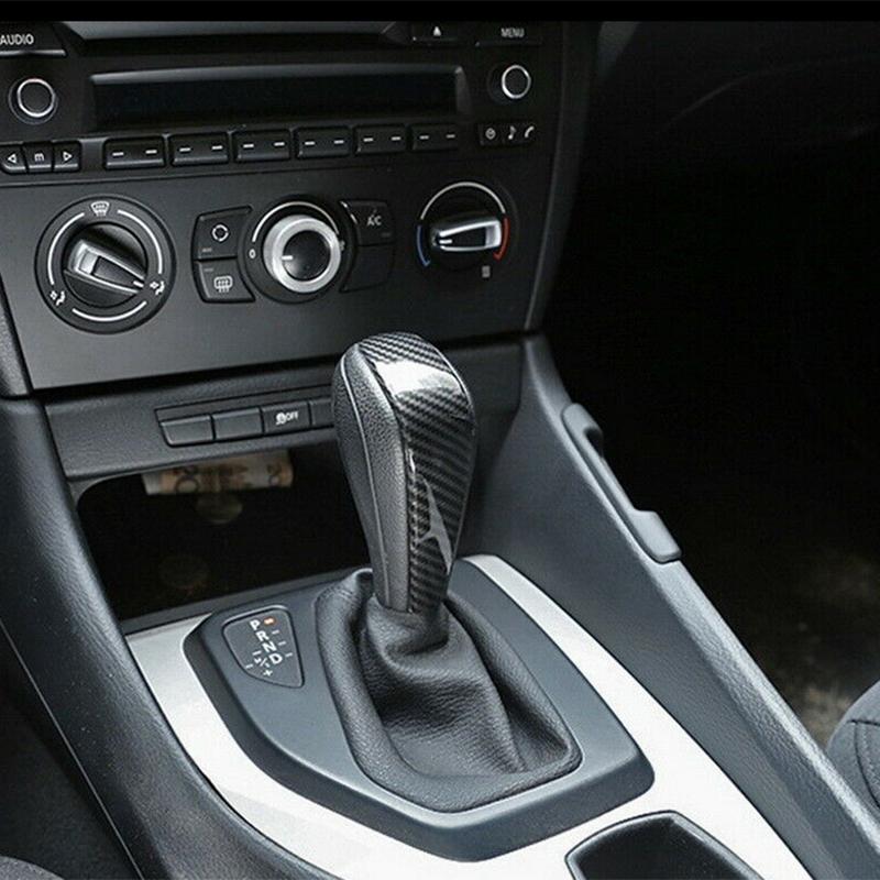 POSSBAY New Carbon Fiber Shift Knob Cover Shell For BMW E87 1 Series E90 E92 3 Series E84 X1
