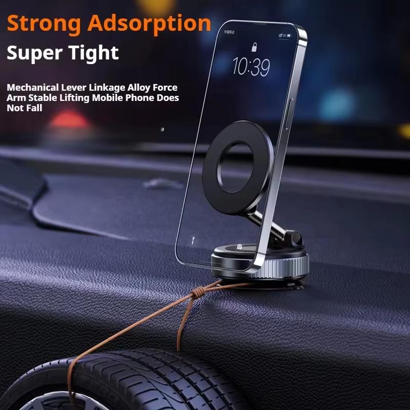Multi-angles Car Phone Holder Suction Cup Vacuum Magnetic Phone Stand 360° Rotatable and Foldable Suction Phone Holder