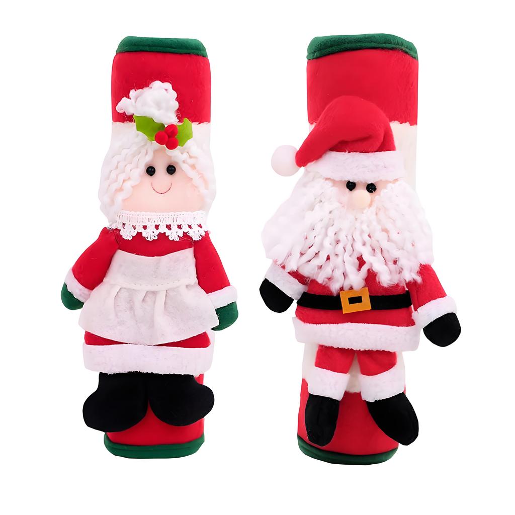 2-Pack Festive Refrigerator Handle Covers | Holiday Kitchen Appliance Decor | Easy-Install Christmas Fridge Accessories
