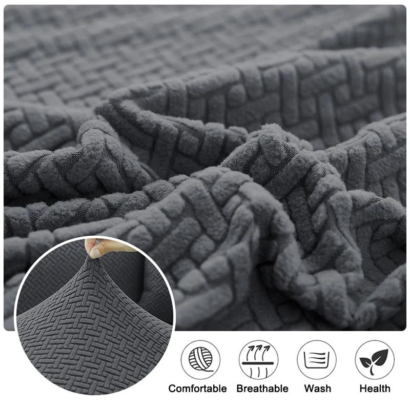 New Solid Color Sofa Bed Cover Elastic Armless Couch Cover Spandex Jacquard Non-slip Slipcovers Washable Sofa Protector For Home