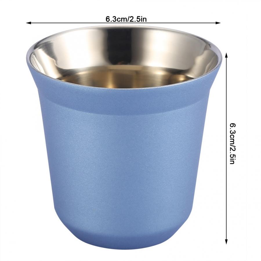 85ML Reusable Coffee Mug Double Wall Stainless Steel Tea Coffee Cup Whiskey Milk Mugs Outdoor Cup