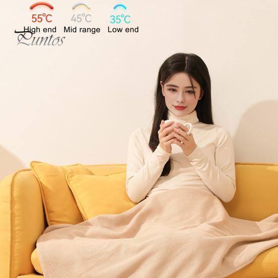 USB Heating Blanket for Outdoor Camping Zipper Closure 3 Temperature Settings Infrared Technology Multi-way Power Supply Heated Wrap