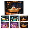 Halloween Advent Calendar 2D Reading Ghost Acrylic Ornaments Set 24 Days Countdown To Halloween Decoration for Holiday Home Party Decor