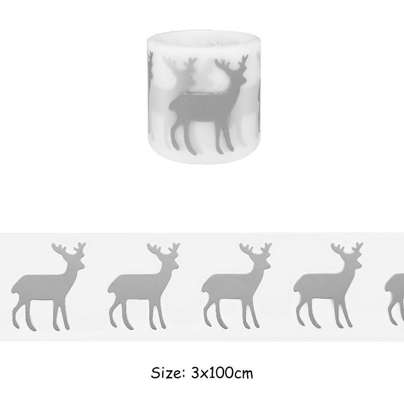 100x3cm Reflective Animals Iron-On Transfers Beast Fish Rabbit Wolf High Visibility Iron On Patch DIY Fashion New Heat Transfer Garment Accessory