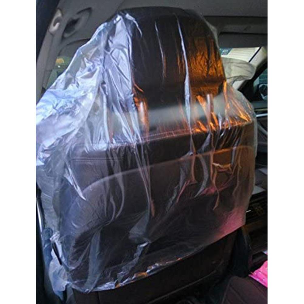 Автомобильные одноразовые пластиковые чехлы для сидений, гаражные одноразовые пластиковые чехлы для сидений, защитные чехлы для транспортных средств