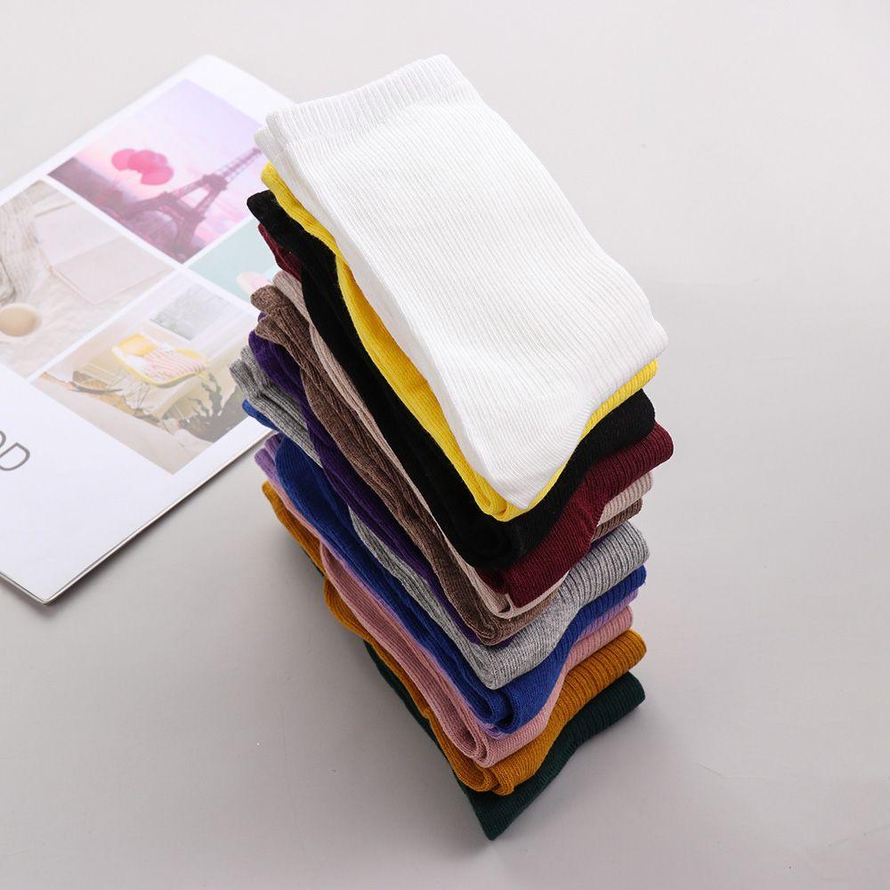 Candy Color Breathable Ankle-High Winter warm Cotton Socks Knitting Hosiery Stocking