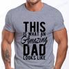 Mens Street T Shirt Best Dad Ever for Amazing Dad Funny Fathers Day Tees Summer Classic Men's T-shirt Street Oversized Clothing