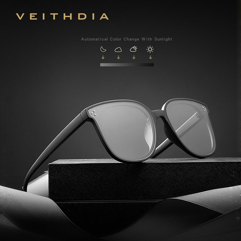 VEITHDIA солнцезащитные очки унисекс с поляризационными фотохромными линзами, винтажные солнцезащитные очки для мужчин/женщин V8510