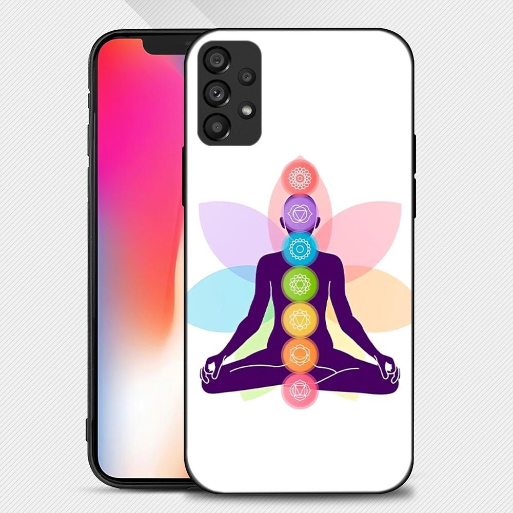 The Mandala Chakra Insist Yoga Phone Case For Samsung Galaxy S22 S23 Ultra S21 S20 FE Plus Note 20 Soft Cover