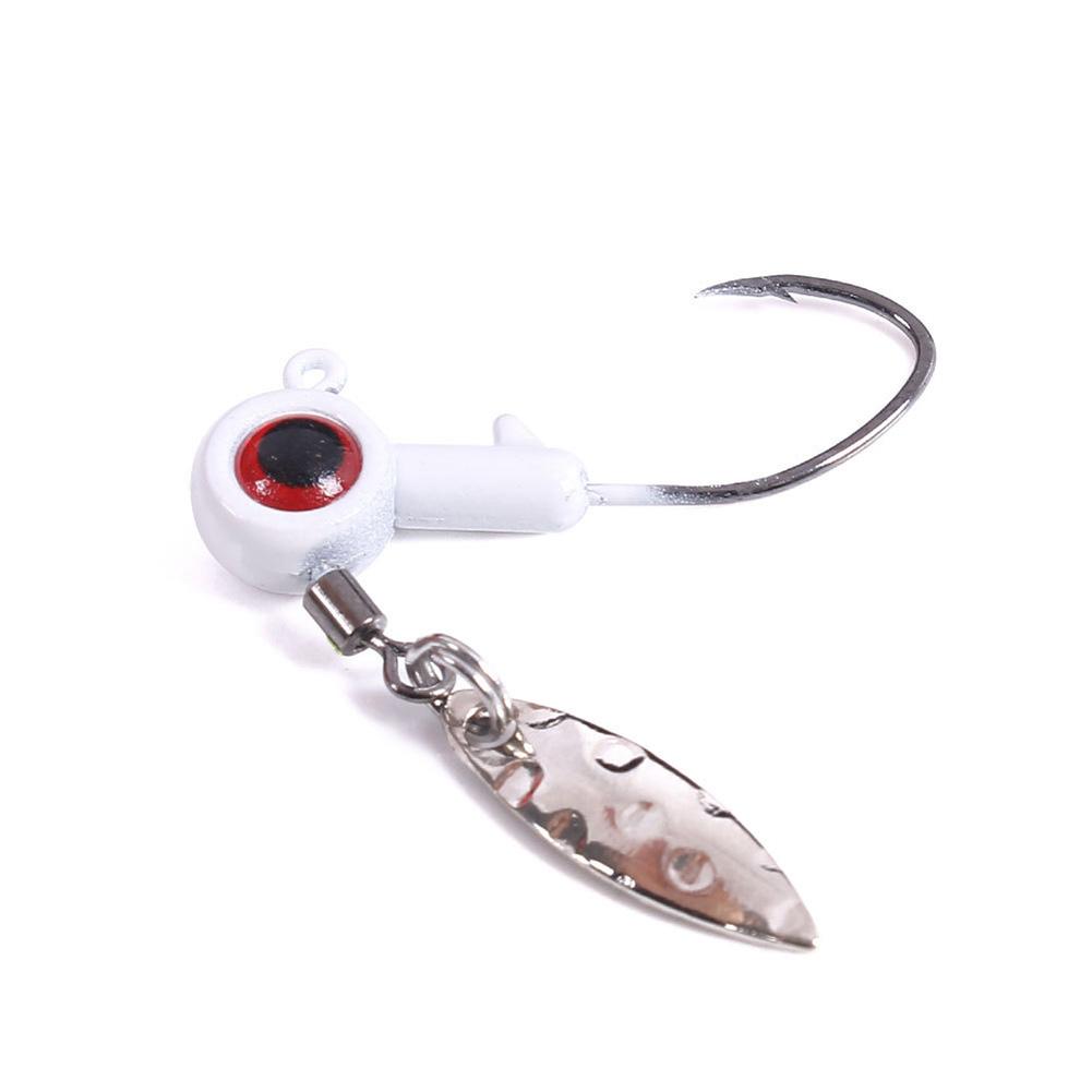 Premium Barbed Fishing Hooks Soft Lure Hooks With Metal Spinner Slice Hook 3.5g 1.75g