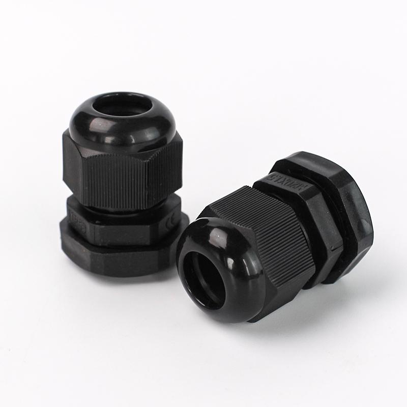 1/2/5/10pcs Waterproof Cable Gland Cable Entry IP68 PG7-PG36 White/Black Nylon Plastic Connector Joint
