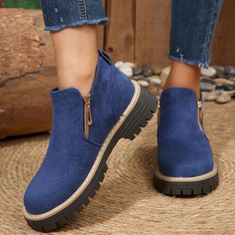 Самая продаваемая обувь: Женские ботильоны на толстой подошве, новые ботинки с круглым носком и противоскользящей подошвой, большого размера