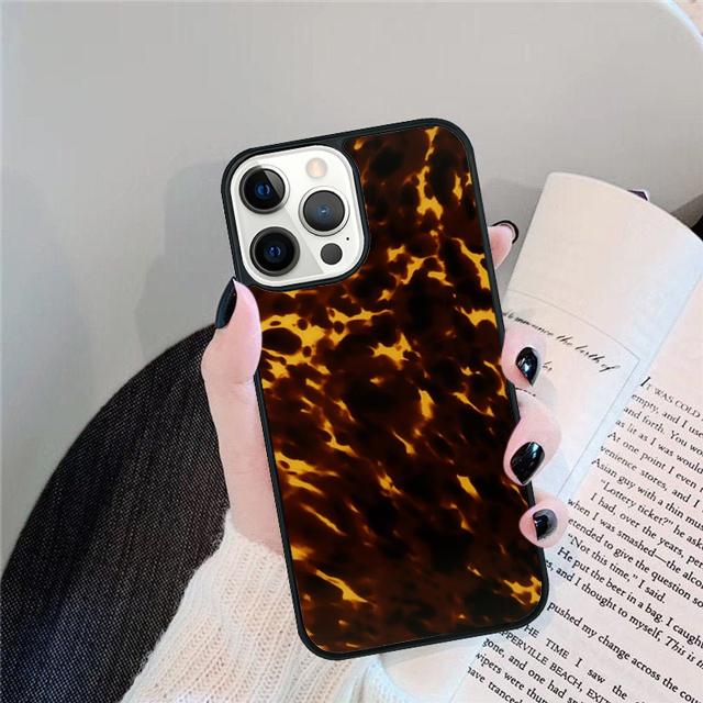 Dark Tortoise Pattern Coque Shell For iPhone 17 Air 15 16 14 13 12 Pro Max 11 Pro Max Plus Phone Case Cover