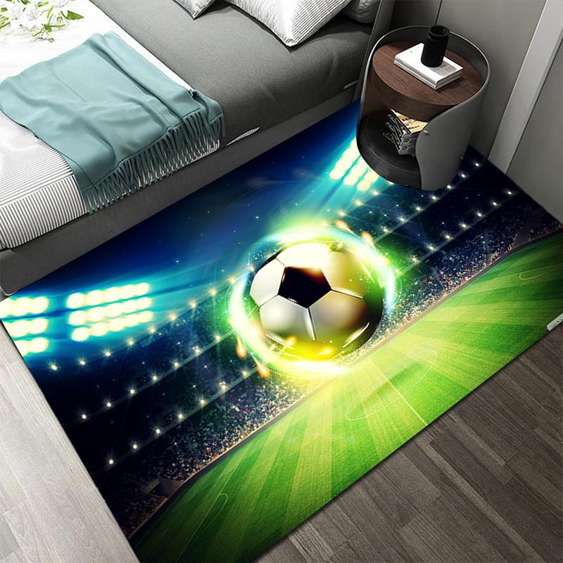 Ковер с изображением футбола, ковер для футбольного поля, украшение для гостиной, коврики для спальни, ковер для гостиной, домашний коврик для входной двери, детский коврик