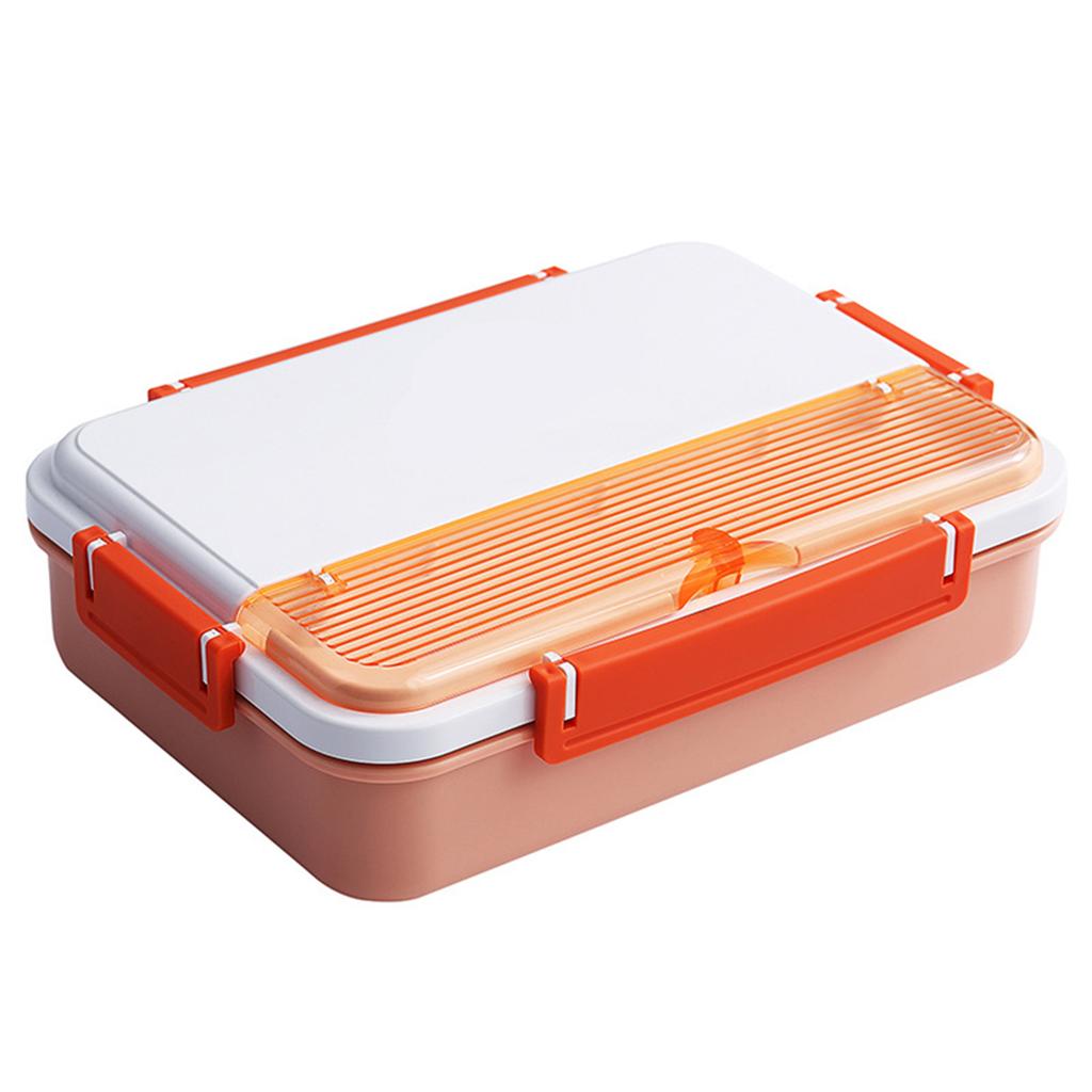 4-Grid Lunch Box With Soup Bowl Large Capacity Stainless Steel Lunch Container