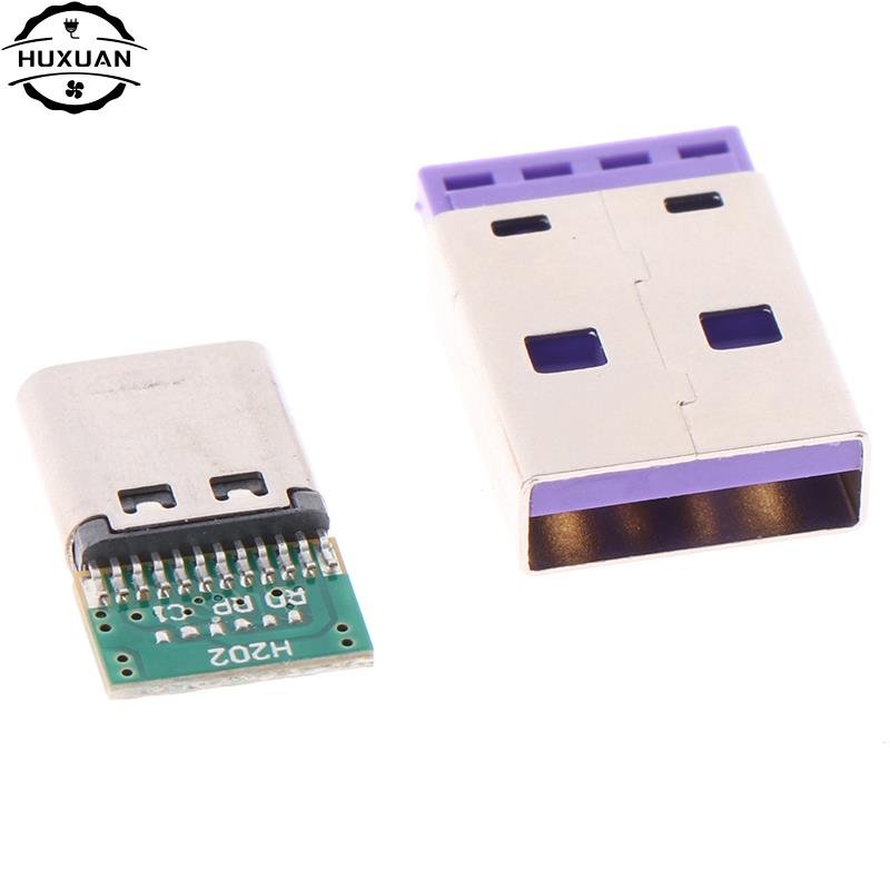5 шт. USB 3.1 Type C Разъем 12/24 Контакта Гнездо/Вилка Адаптер для Пайки Провода и Кабеля 24 Контакта Поддержка Печатной Платы