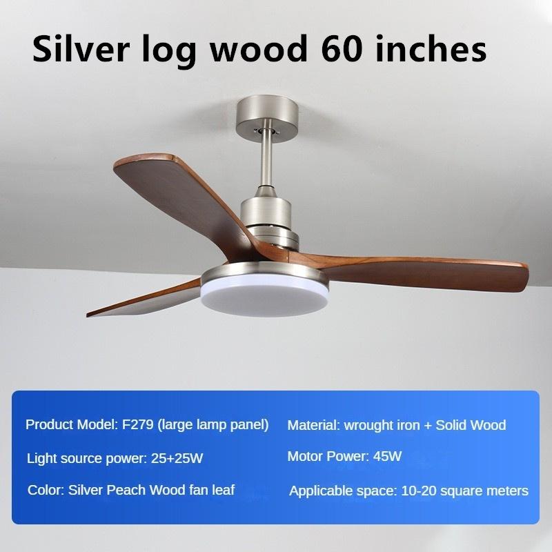 45 Вт бытовой интеллектуальный регулируемый частотный электрический вентилятор для гостиной, светильник из цельного дерева, ретро-вентилятор для ресторана, полный спектр