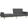 2 Seater Sofa Bed Dark Grey Fabric