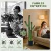 Indoor Artificial Plant 111 Cm Potted Cactus Artificial Tree For Home Office Living Room Bedroom Green