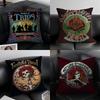 Мультяшный Арт Black Sabbath-Группа Наволочка Наволочка против пылевых клещей Невидимая молния шелковистый короткий плюш Чехол для диванной подушки