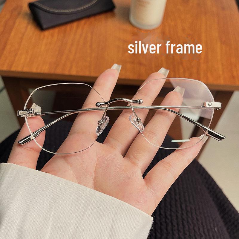 Men's and Women's Ultra-Light Frameless Myopia Glasses with Anti-Blue Light and Radiation Protection