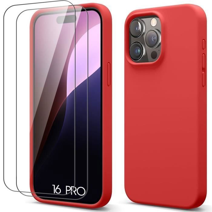 Защитный чехол - BOOLING - для iPhone 16 Pro - Мягкий силикон - Красный - Тонкий