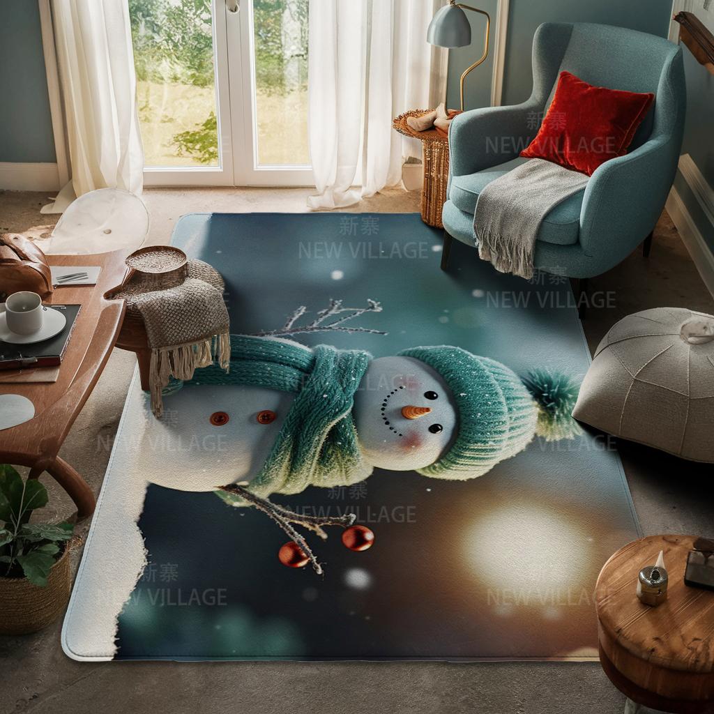 Ковер у входа в дом Домашний коврик у двери Гостиная Ванная Комната Ноги ванная комната Нескользящие коврики с водопоглощением для ванной Счастливого Рождества зима