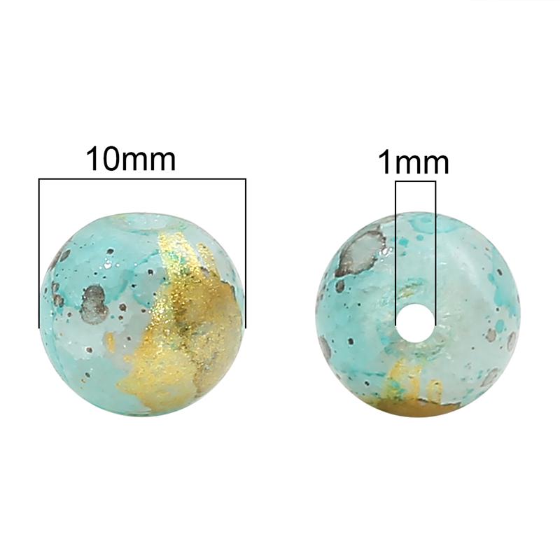20 шт. 10 мм Необычные хрустальные стеклянные круглые бусины с потрескиванием для браслета и ожерелья DIY аксессуары для изготовления ювелирных изделий