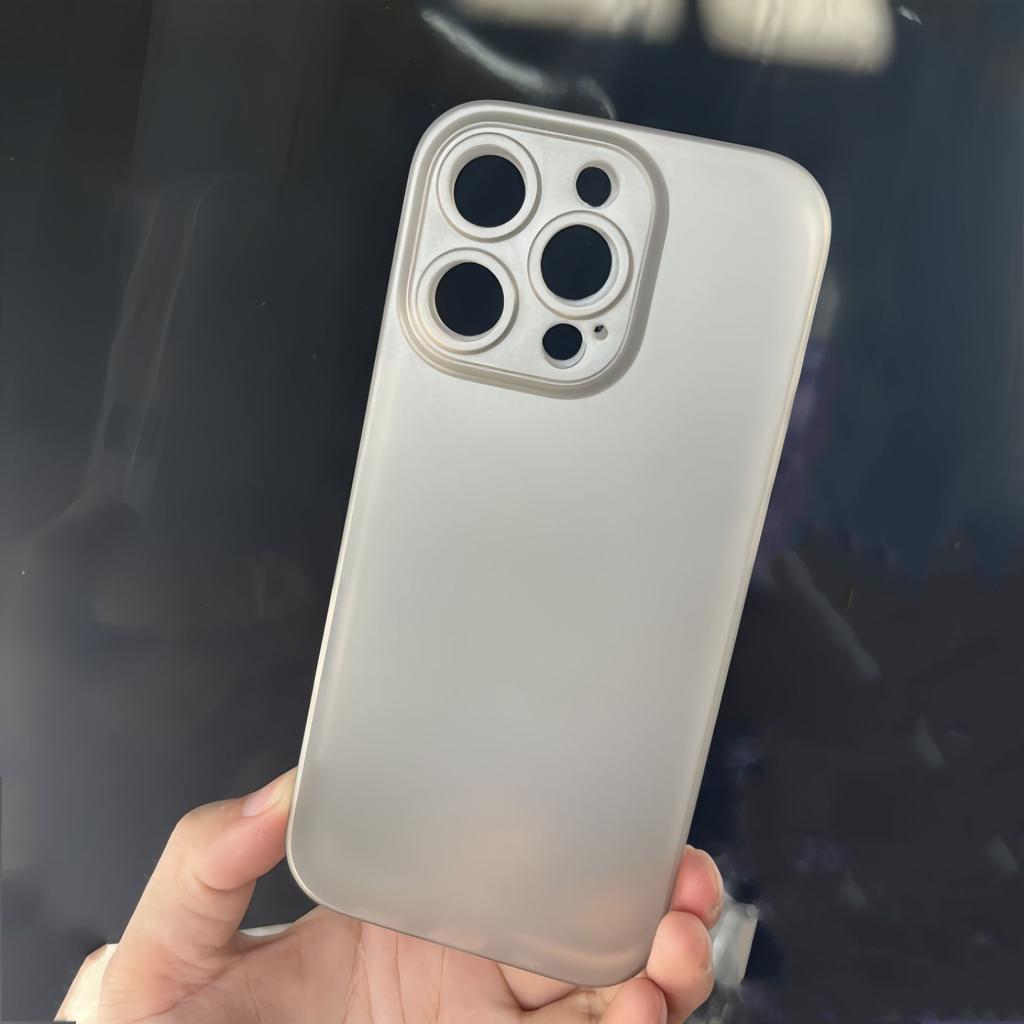 Apple 14 Transparent Mobile Phone Case IPhone 14plus Solid Color Full Inclusive Pp Hard Shell