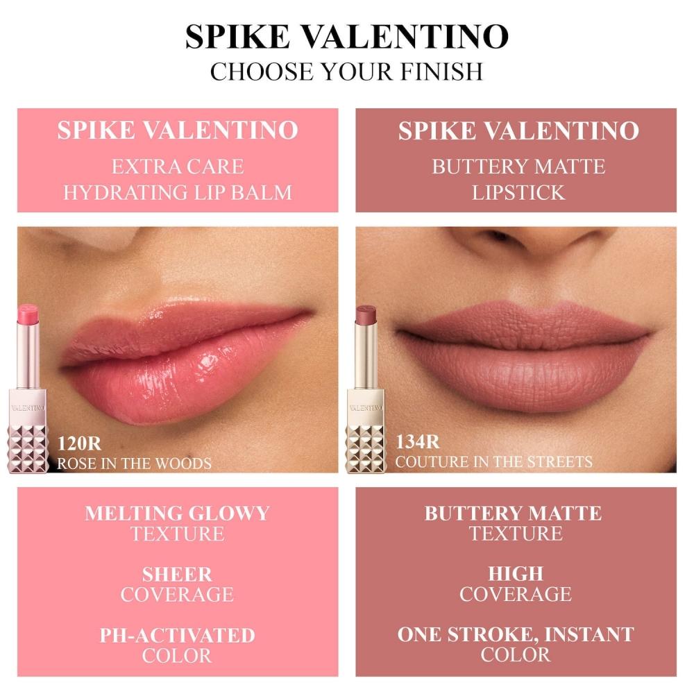 VAlentino Spike VAlentino Buttery MAtte Lipstick 1.6 Oz 28.3 G 123r Spike A Pose mAuve Nude