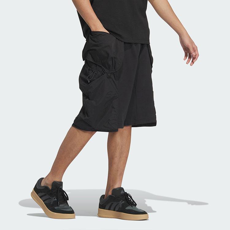 adidas Шорты Future Style Woven Mix, простые, минималистичные, рабочая одежда, свободные, спортивные, повседневные, мужские шорты, черные JI9891