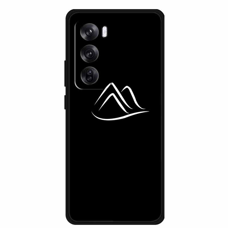 Персонализированный черный мягкий чехол из ТПУ с узором для телефона Reno 12 Pro 5G