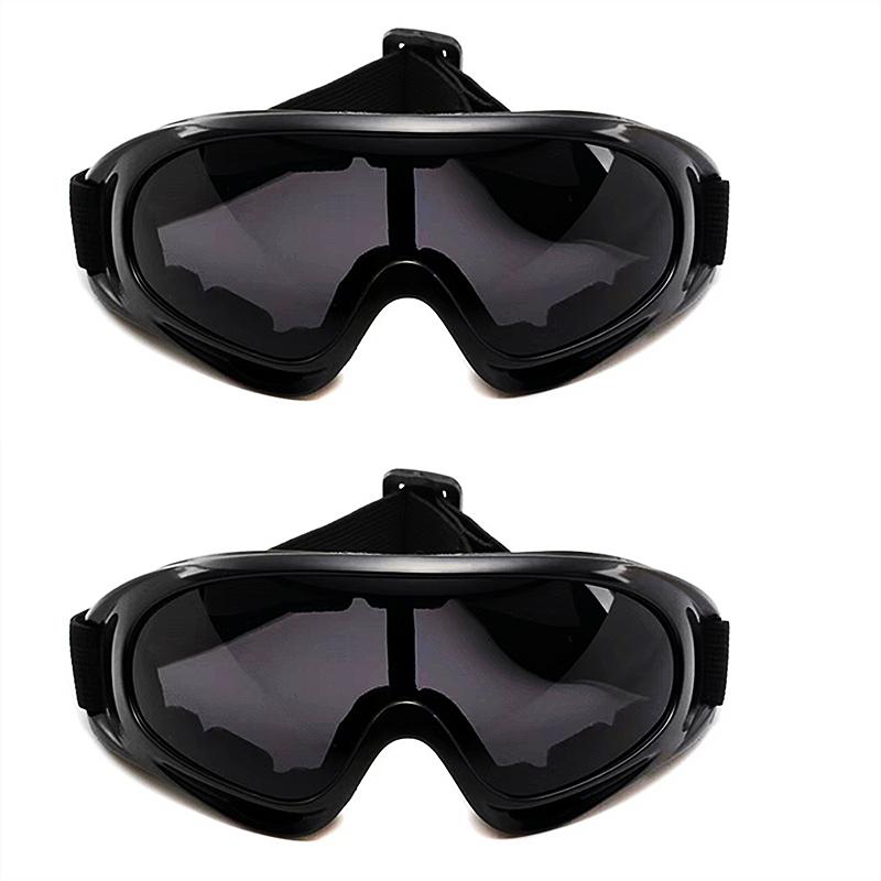 2 Pair Anti-sand Outdoor Protection Glasses Motorcycle Riding Sunglasses Sports Ski Skating Goggles Windproof Dustproof UV400